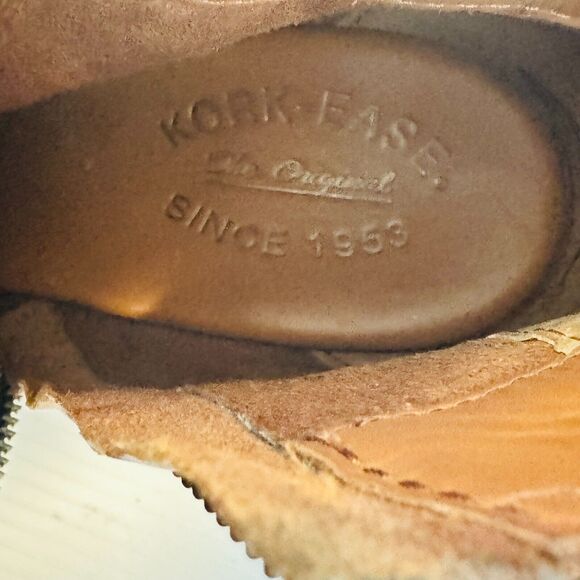 Korkease Boots Womens 8 Gray Leather Ankle Zip Back Casual Wedge Comfort Shoes - Picture 11 of 13